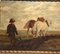Tiller and Horses, Oil on Cardboard 1