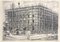 Construction of Hesse Bank, 1949, ink Drawing, Image 1