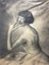 Mercier M, Smoking Lady, 1930, Charcoal, Image 1