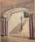 Alexander Schadan, Staircase, Marble Columns & Baroque Chandeliers, 1943, Watercolor 3