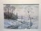 Frozen Winter River, Watercolor, 1943 3