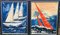 Sailboats, Oil on Canvas, Set of 2 1
