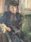 Heymo Bach, Lady With Hat, 1949, Oil on Canvas, Image 6