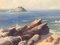 Unknown, Biarritz Beach Scene, 1947, Oil on Panel, Image 6
