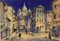Scena di strada di Parigi, acquerello, anni '60, Immagine 1