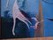 Artmann, Art Deco Pavatex, Canoë des Mers du Sud et Flamingo, Peinture à l'Huile avec Cadre en Bambou 15