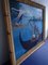 Artmann, Art Deco Pavatex, South Sea Canoe and Flamingo, Oil Painting with Bamboo Frame 4
