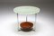 Art Deco Rosewood Occasional Table with Thick Etched Glass Top, 1930s 1