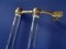 Antique Glass & Brass Double Towel Rack 2