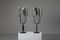 Brutalist Candleholders with Mirror, 1970s, Set of 2, Image 3
