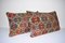 Vintage Turkish Oblong Wool Traditional Rustic Pattern Cushion Covers, Set of 2 2