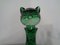 Italian Green Glass Cat Decanter with Stopper from Empoli, 1960s 26