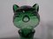 Decantador Cat italiano en verde de vidrio con tapón de Empoli, años 60, Imagen 18