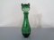 Italian Green Glass Cat Decanter with Stopper from Empoli, 1960s 1