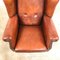 Vintage Sheep Leather Wingback Armchair by Lounge Atelier, Image 11