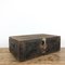 Baule vintage industriale in metallo nero, Immagine 1