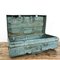 Industrieller Vintage Metall Koffer Hellblau 8