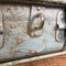 Industrieller Vintage Metall Koffer Hellblau 7