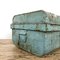 Baule vintage industriale in metallo blu, Immagine 3