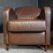 Vintage Dark Brown Leather Armchair 5