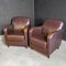 Vintage Dark Brown Leather Armchair 1