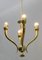 Lámpara de techo Art Déco de latón de Guglielmo Ulrich, años 40, Imagen 7