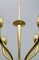 Lámpara de techo Art Déco de latón de Guglielmo Ulrich, años 40, Imagen 8
