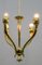 Art Deco Brass Ceiling Lamp by Guglielmo Ulrich, 1940s 6