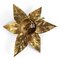 Brass Flower-Shaped Sconce by Willy Daro, 1970s 5