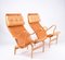 Leather Pernilla Easy Chairs by Bruno Mathsson, 1970s, Set of 2 9