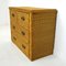 Mid-Century Rattan Low Chest of Drawers with Brass Handles 4