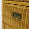 Mid-Century Rattan Low Chest of Drawers with Brass Handles 10