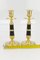 French Empire Style Gilt Bronze and Patinated Brass Candlesticks, Set of 2 20