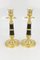 French Empire Style Gilt Bronze and Patinated Brass Candlesticks, Set of 2 13