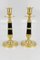 French Empire Style Gilt Bronze and Patinated Brass Candlesticks, Set of 2 1