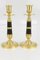 French Empire Style Gilt Bronze and Patinated Brass Candlesticks, Set of 2 10