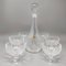 Vintage Italian Mid-Century Crystal Decanter with 6 Crystal Glasses, 1960s, Set of 7 1