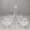 Vintage Italian Mid-Century Crystal Decanter with 6 Crystal Glasses, 1960s, Set of 7, Image 1