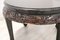 Vintage Carved Wood Round Sofa Table, 1930s 3