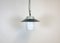 Industrial Hanging Lamp with Milk Glass, 1970s 1