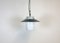 Industrial Hanging Lamp with Milk Glass, 1970s, Image 1