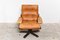 Nordic Cognac Leather Swivel Lounge Chair, Image 2