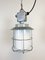 Lámpara industrial vintage de aluminio con vidrio lechoso, años 70, Imagen 6