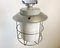 Industrielle Vintage Aluminium Lampe mit Milchglas, 1970er 3