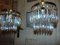 Mid-Century Chandelier with Glass Crystals 6