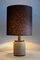 Italienische Mid-Century Modern Travertine Tischlampe in Braun und Beige 8