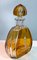 Bottiglia in vetro con motivi marini intagliati e sfaccettati di Boemia, anni '80, Immagine 1