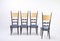 High Back Dining Chairs by Aldo Tura, 1970s, Set of 4 2