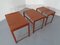 Tables Gigognes en Teck, Danemark, 1960s, Set de 3 4