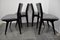 Danish Black Lacquered Chairs, 1960s, Set of 4 3